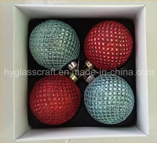 Handmade Glitter Glass Ball Christmas Decoration Ornament