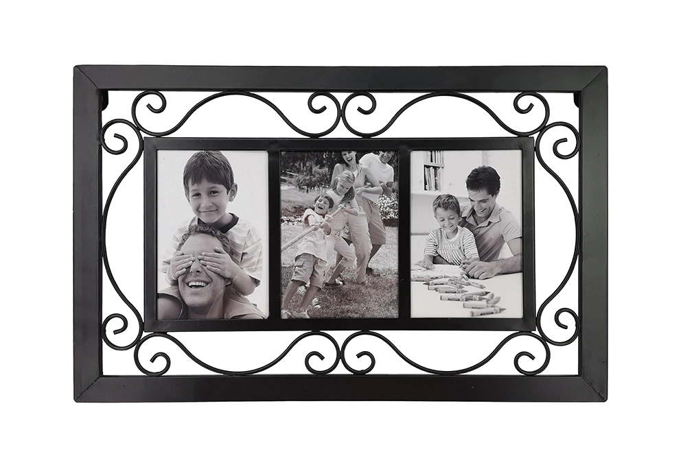 Metal Picture Frame with Many Photos for Home Decor, Photo Frame with Table Stand or Hanging Designs, Iron Creativity Photo Frame