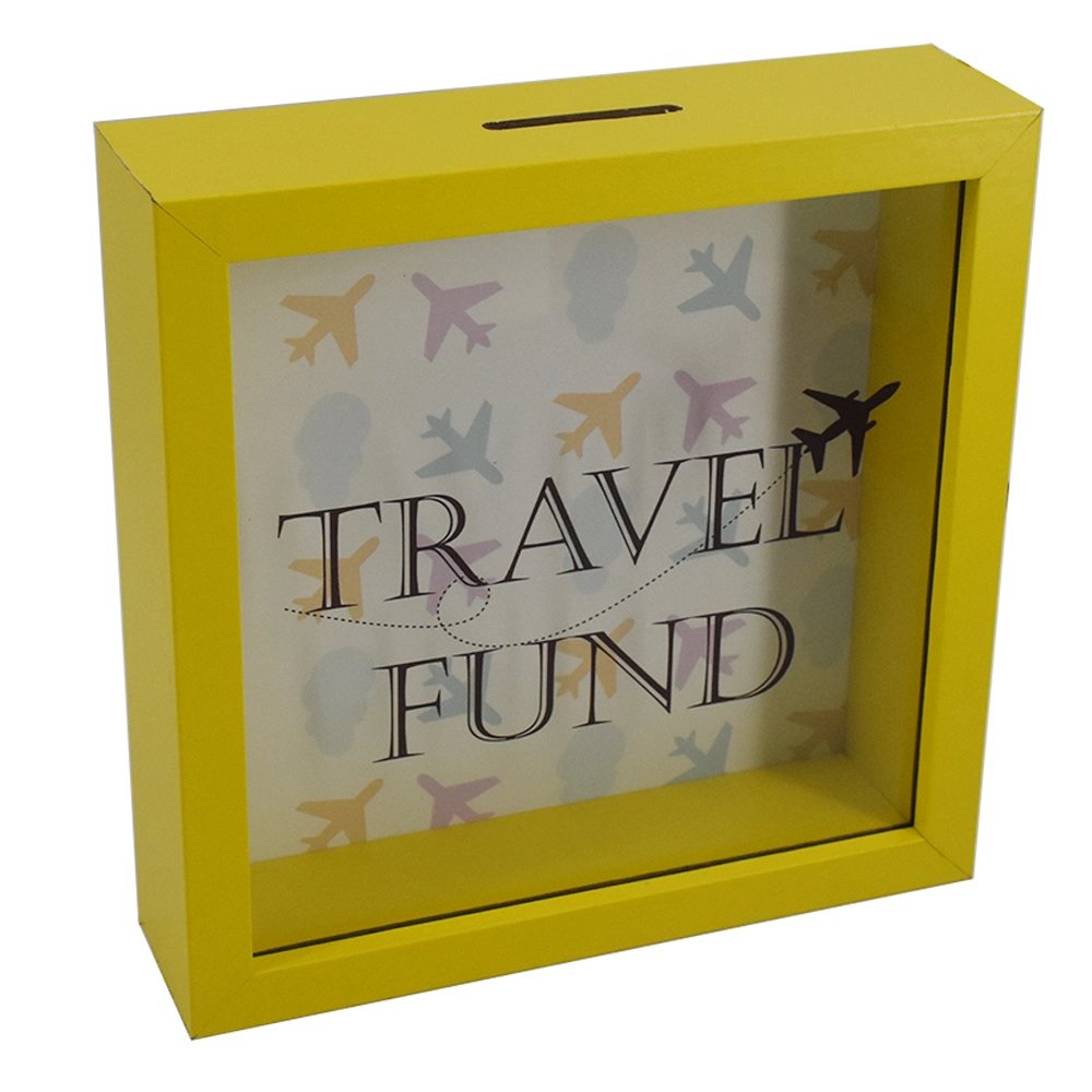 Change Box Coin Money Savings Travel Fund Shadow Box