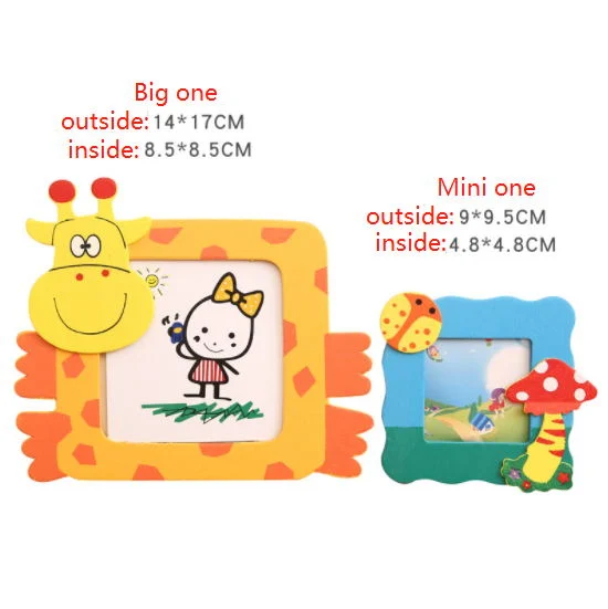 Cartoon Colorful MDF Wood Craft Animal Photo Picture Frame